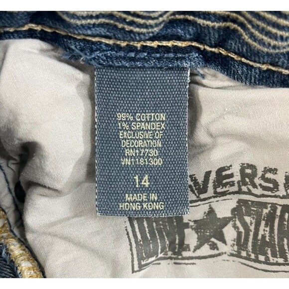 Converse One Star Jeans Women's Size 14 Mid-Rise Bootcut Stretch Blue Denim - Picture 6 of 13